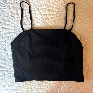 Urban Outfitters Black Cropped Tank with Beaded Back!